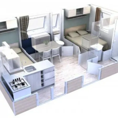 Mobil-home 4 Pers Avec Terrasse Au Les Tournesols - Api-1-52-489 Kamp alanı